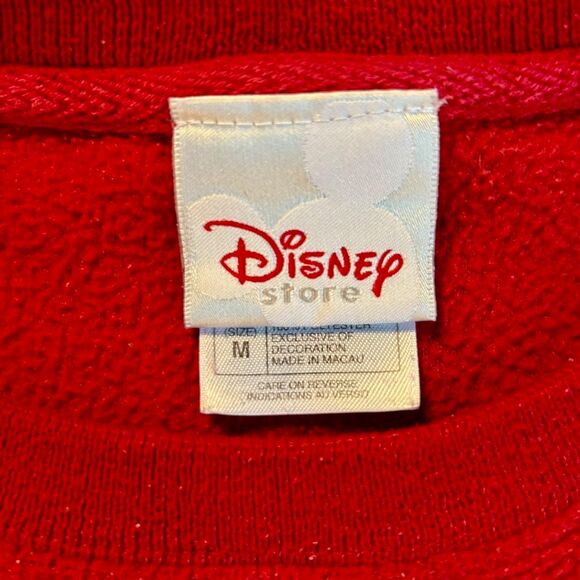 Vintage Y2K Disney Mickey Mouse Red Fleece Crewneck Sweatshirt Classic Character - Picture 3 of 3